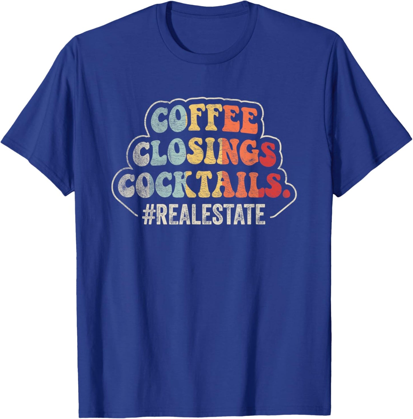 Retro Gift Real Estate Agent Real Estate Broker Realtor T-Shirt - T-Shirt | Royal