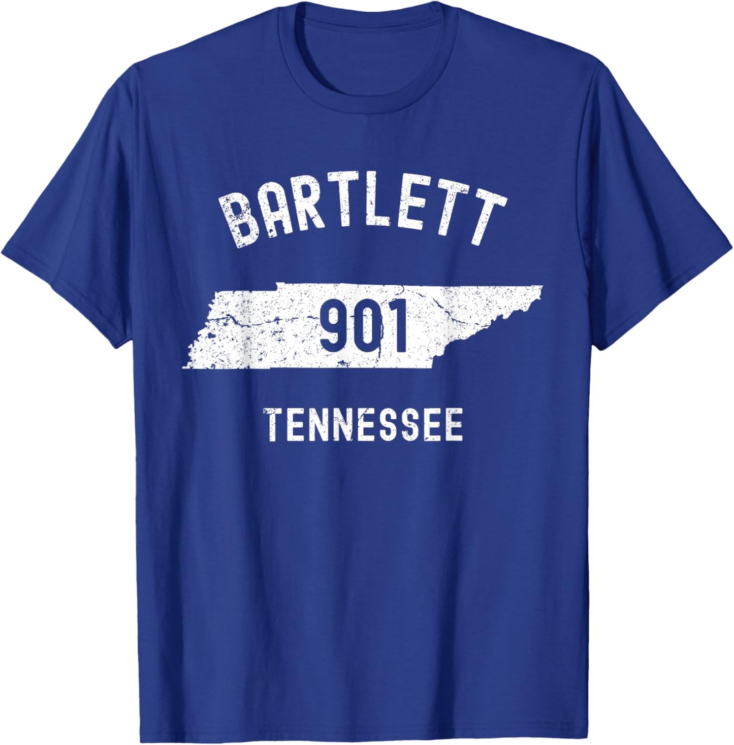 Bartlett Tennessee TN 901 Vintage Athletic Style T-Shirt - T-Shirt | Royal