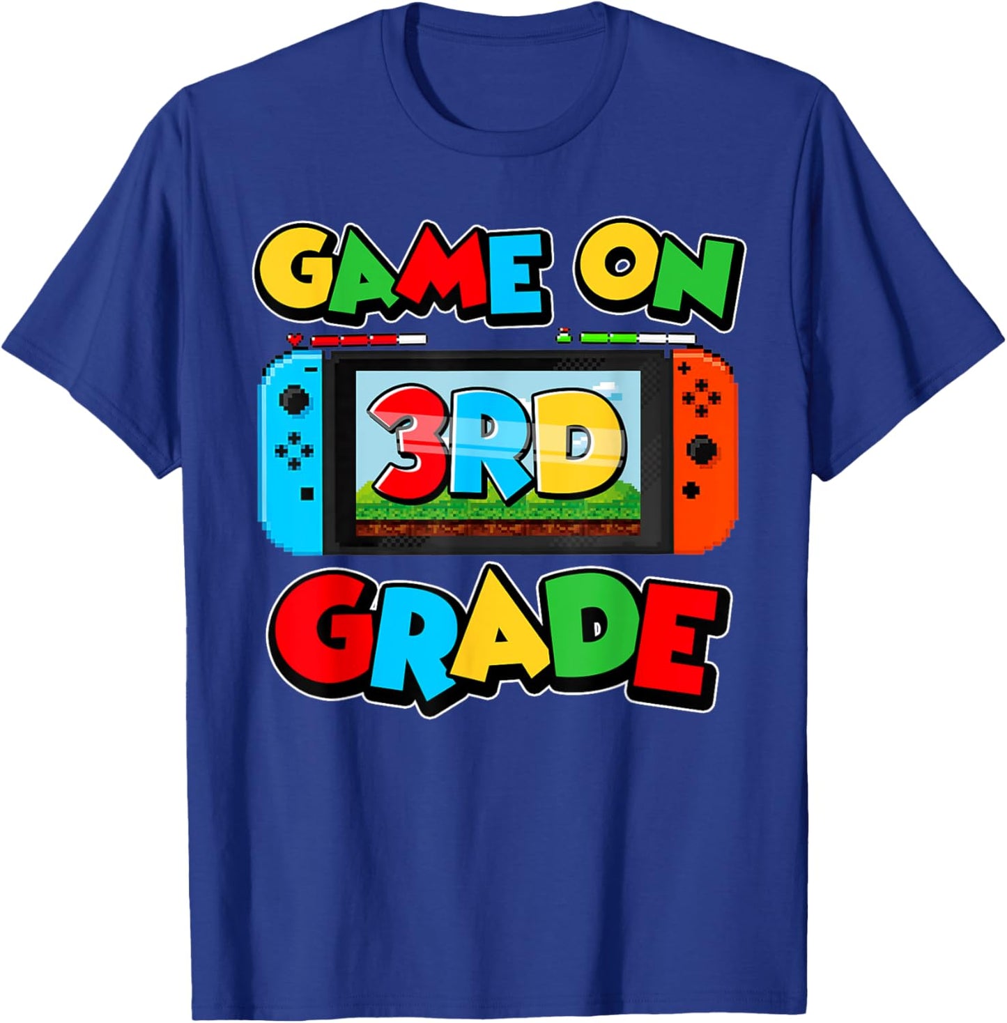 Game On 3rd Grade Back To School Video Gamer Third Grade T-Shirt - T-Shirt | Royal