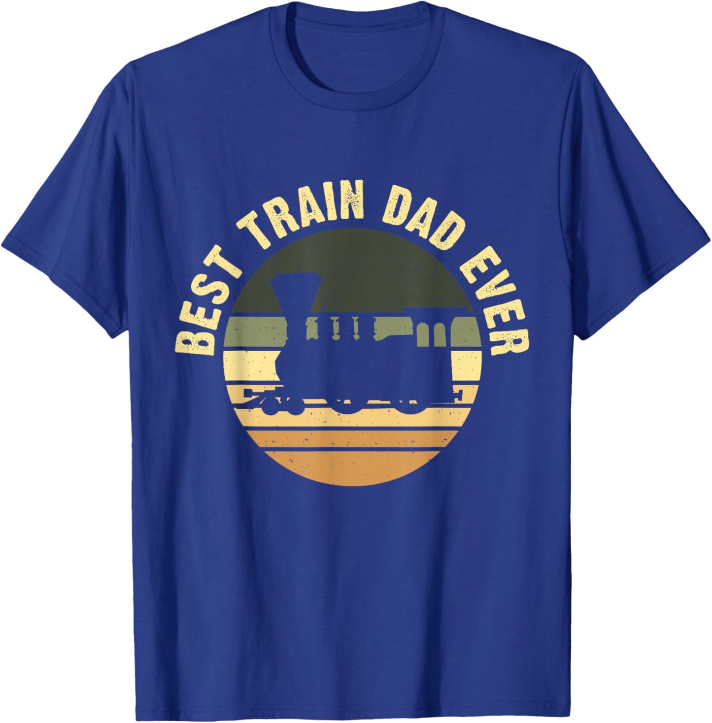 Best Train Dad Ever - Fathersday Daddy Fathers Day T-Shirt - T-Shirt | Royal