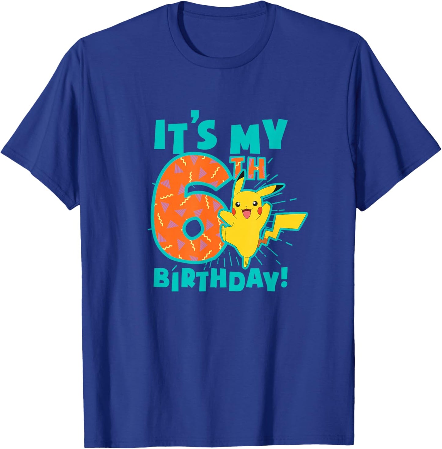 Pokémon Pikachu My Awesome 6th Birthday Cute Celebration T-Shirt - T-Shirt | Royal
