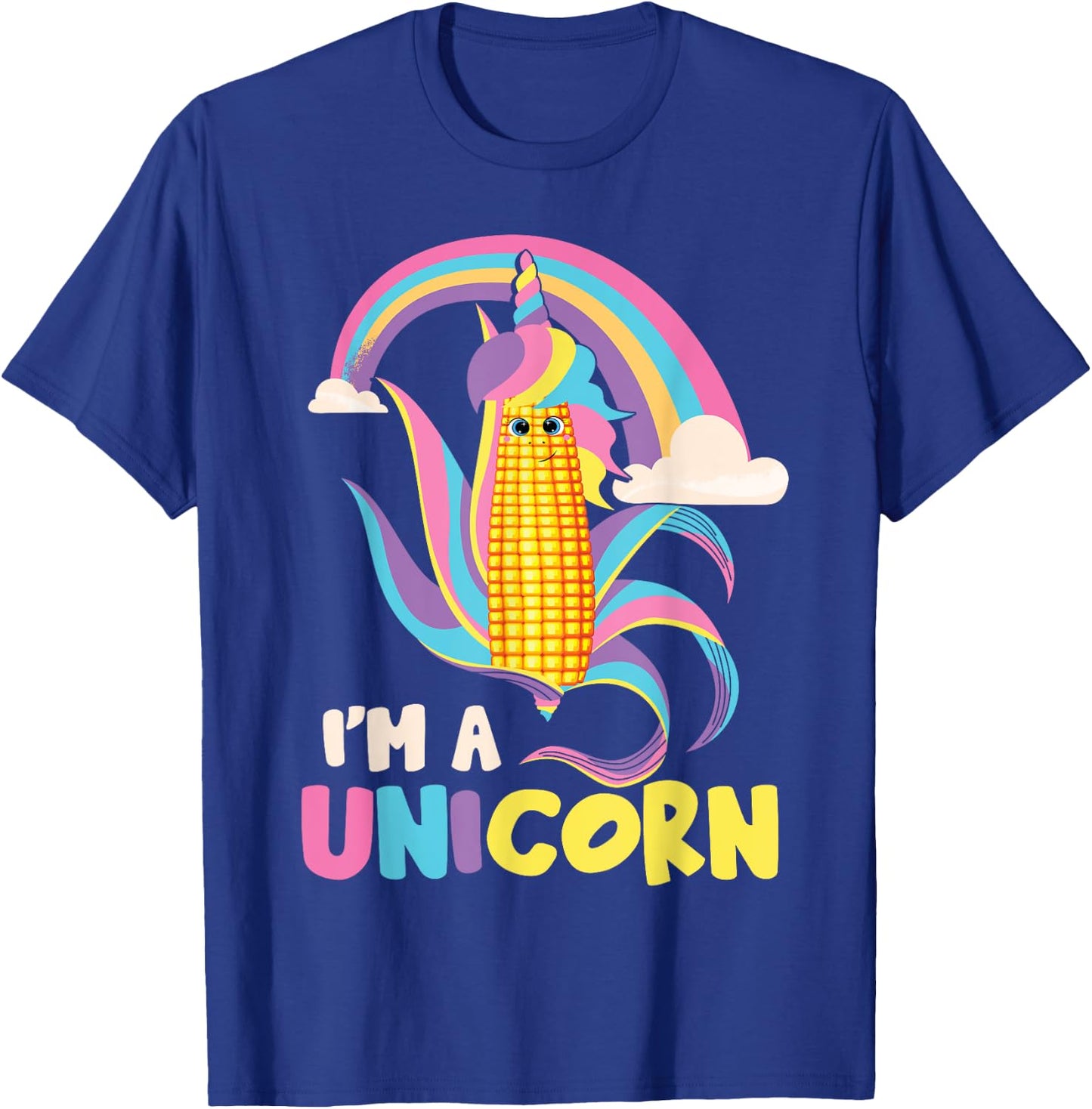 I'm A Unicorn | Funny Maize Corn Cob Kids Farming Corn T-Shirt - T-Shirt | Royal