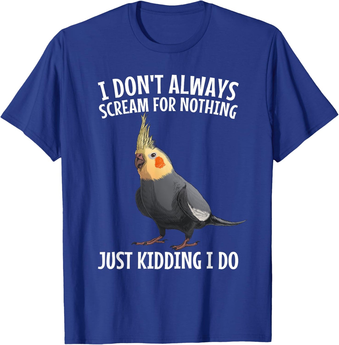 Cute Cockatiel Design Women Kids Quarrion Bird Lover T-Shirt - T-Shirt | Royal
