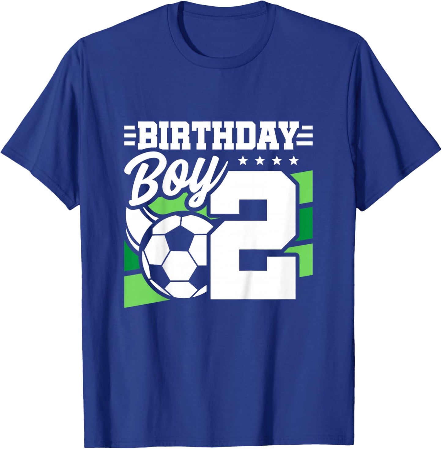 Kids Soccer Birthday Party - 2 Year Old Boy - 2nd Birthday T-Shirt - T-Shirt | Royal