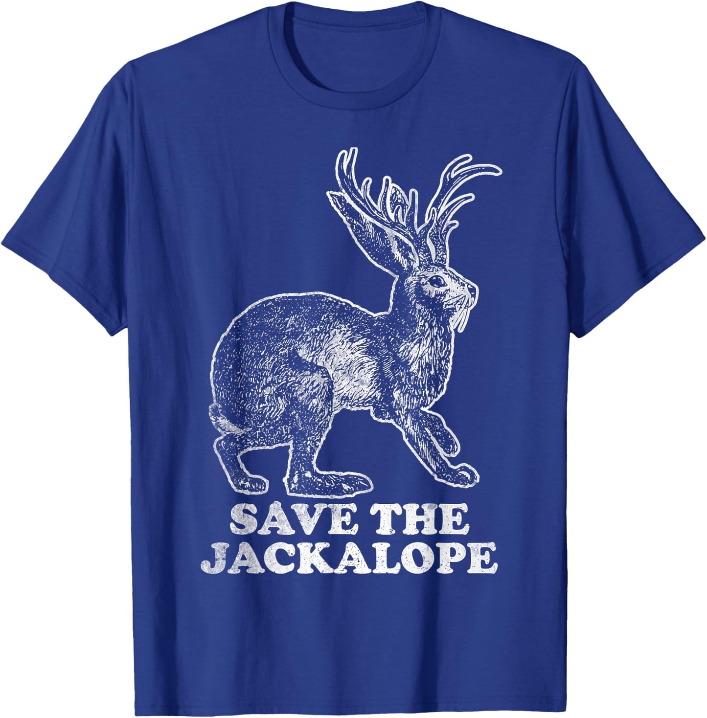 Funny Shirt Save the Jackalope Jack Rabbit Vintage T-Shirt - T-Shirt | Royal