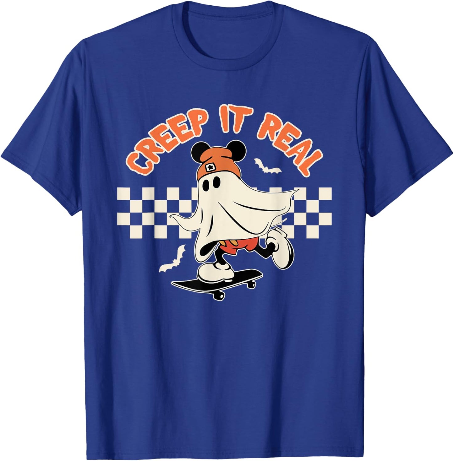 Creep it Real Spooky Ghost Mouse Men Women Halloween T-Shirt - T-Shirt | Royal