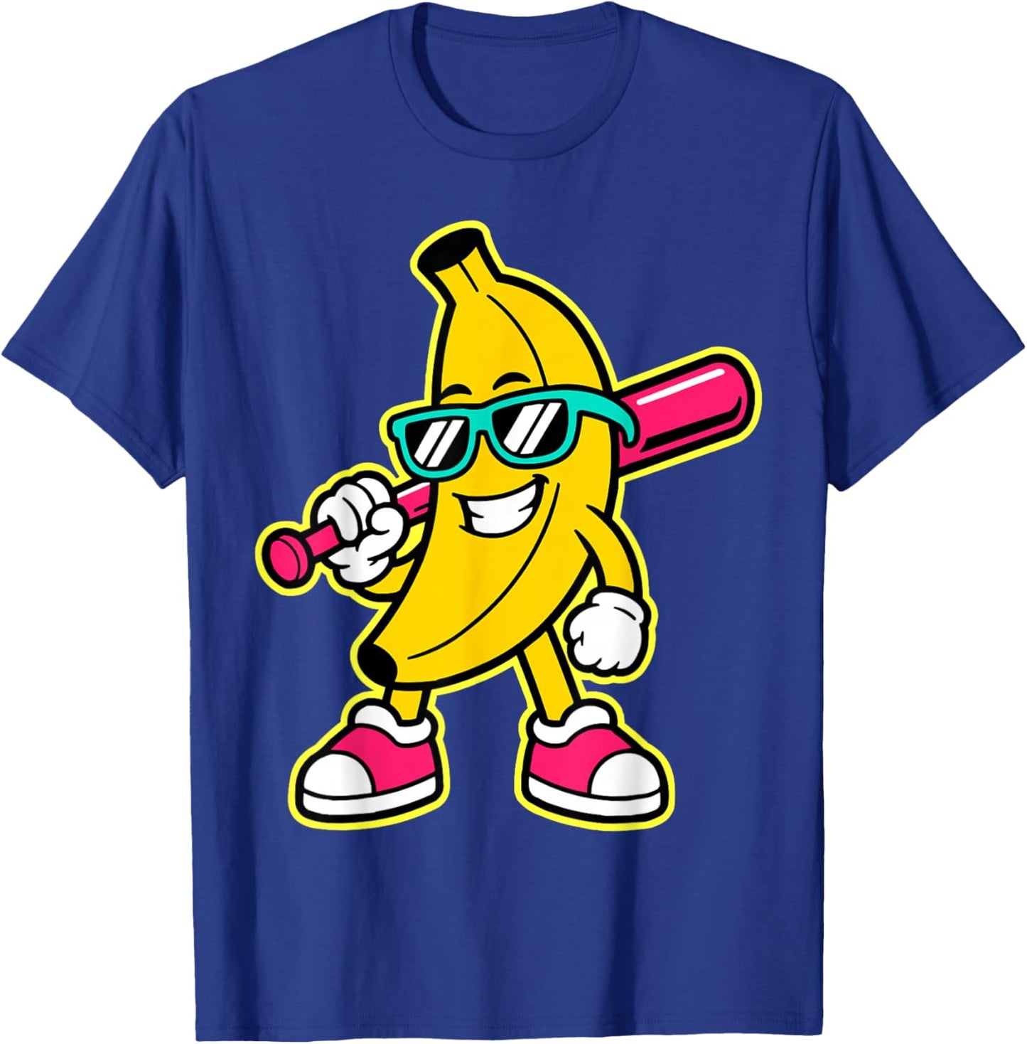 Banana Funny Cartoon Kids Youth Boys Girls T-Shirt - T-Shirt | Royal