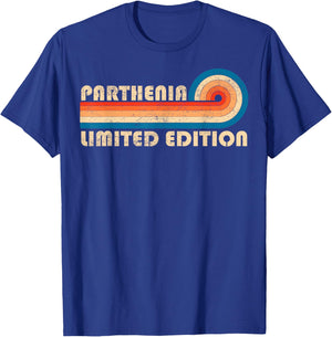 PARTHENIA First Name Funny Retro Vintage Birthday T-Shirt - T-Shirt | Royal
