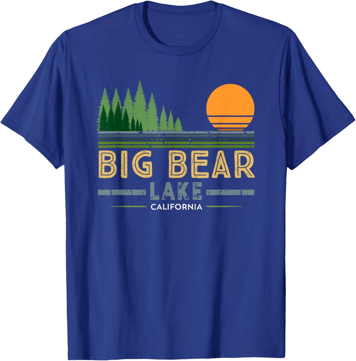 Vintage Big Bear Lake California T-Shirt - T-Shirt | Royal