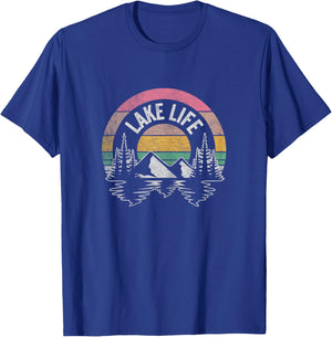 Vintage Lake life Shirt Wildlife Vacation Camper Love Lake T-Shirt - T-Shirt | Royal