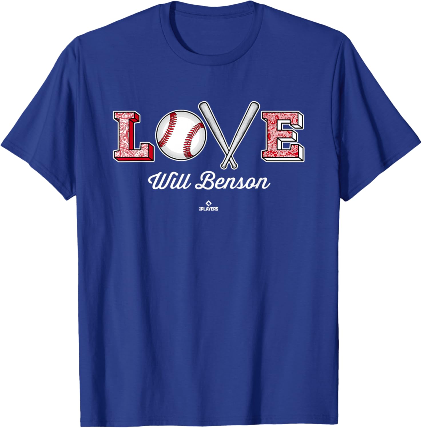 Love Will Benson Cincinnati MLBPA T-Shirt - T-Shirt | Royal