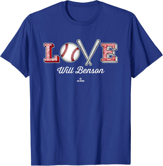 Love Will Benson Cincinnati MLBPA T-Shirt - T-Shirt | Royal