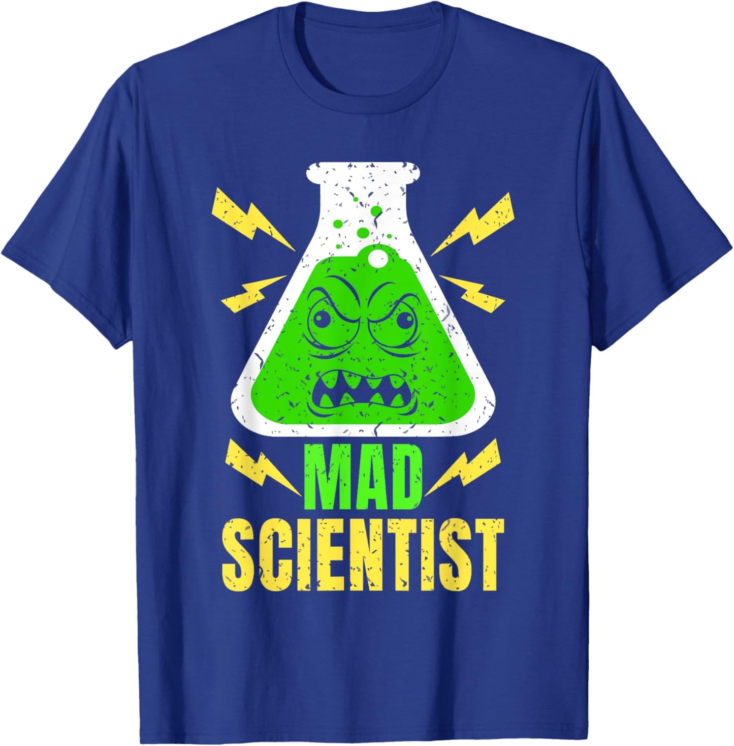 Mad Scientist Shirt Kids Youth Adult Science Teacher Funny T-Shirt - T-Shirt | Royal