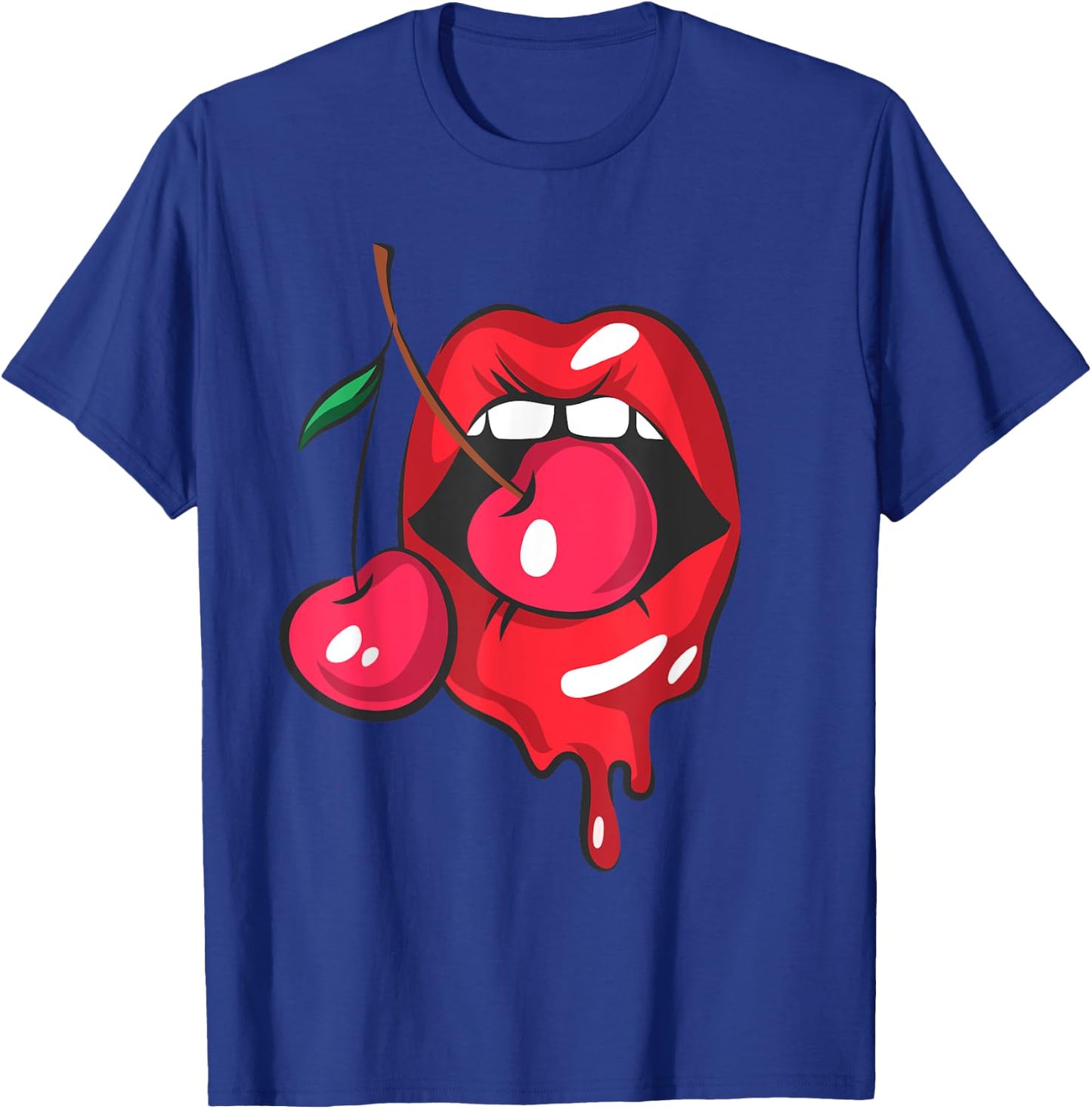 Red lips and cherries sexy trendy vintage retro Gift T-Shirt - T-Shirt | Royal
