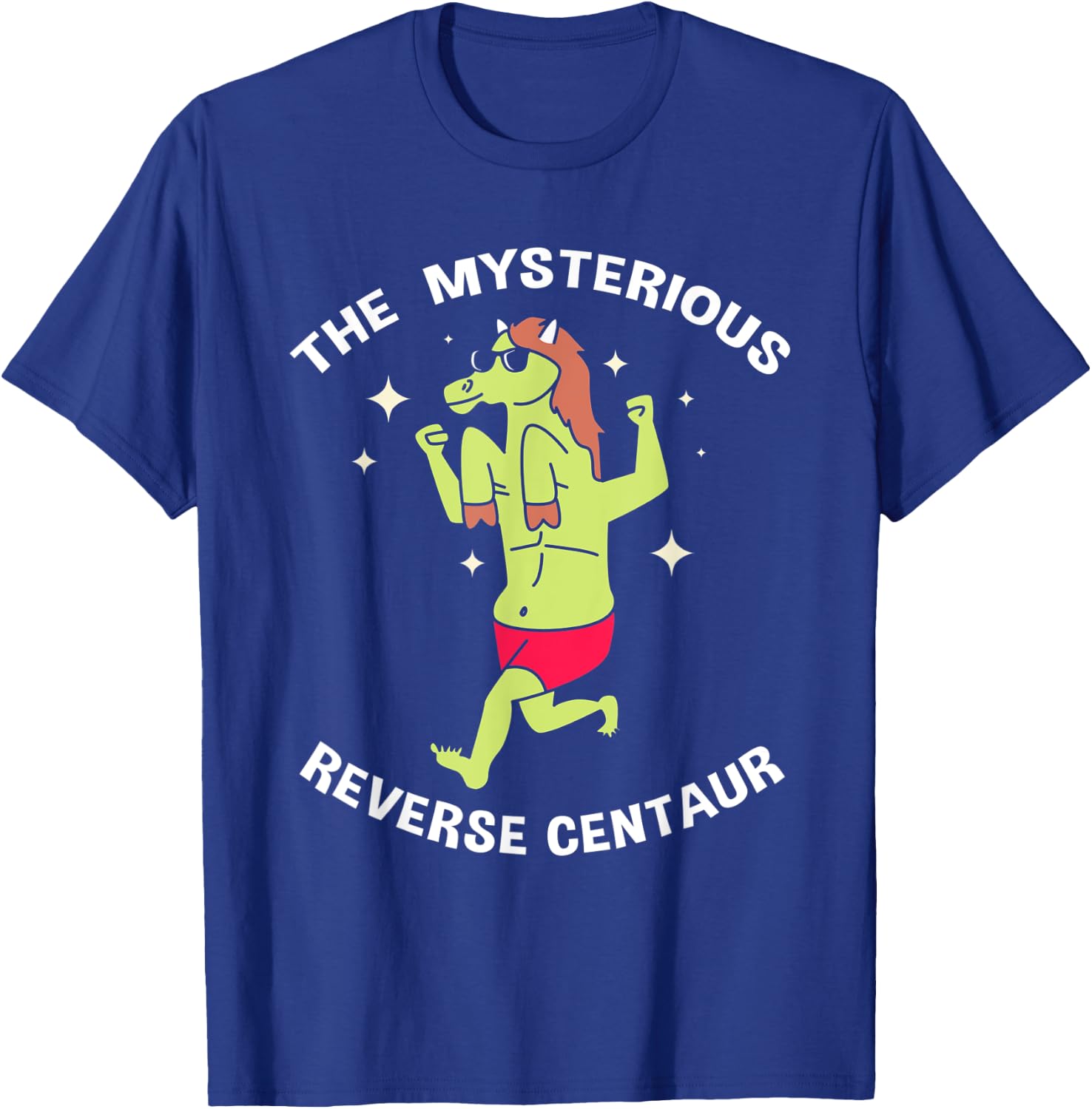 The Mysterious Reverse Centaur T-Shirt - T-Shirt | Royal