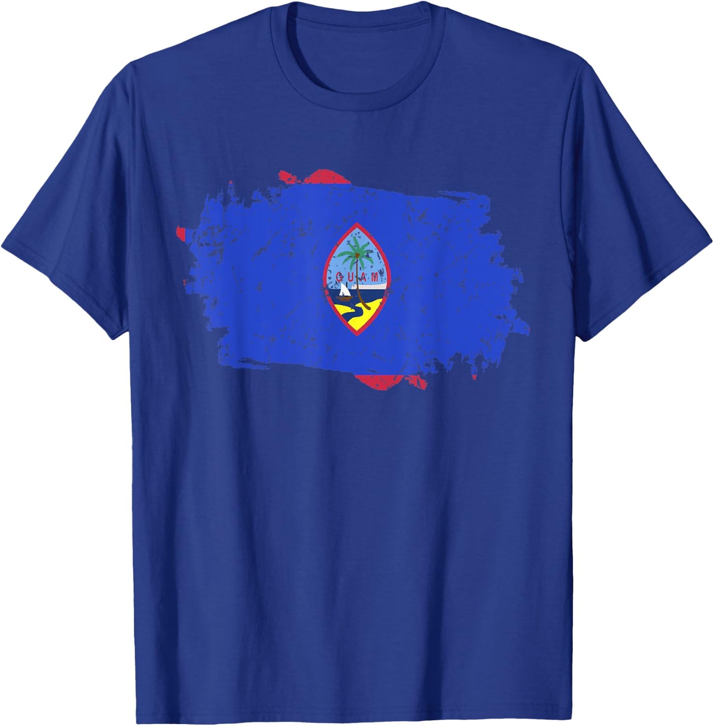 Guam Flag Design Grunge Country Flag Guam T-Shirt - T-Shirt | Royal