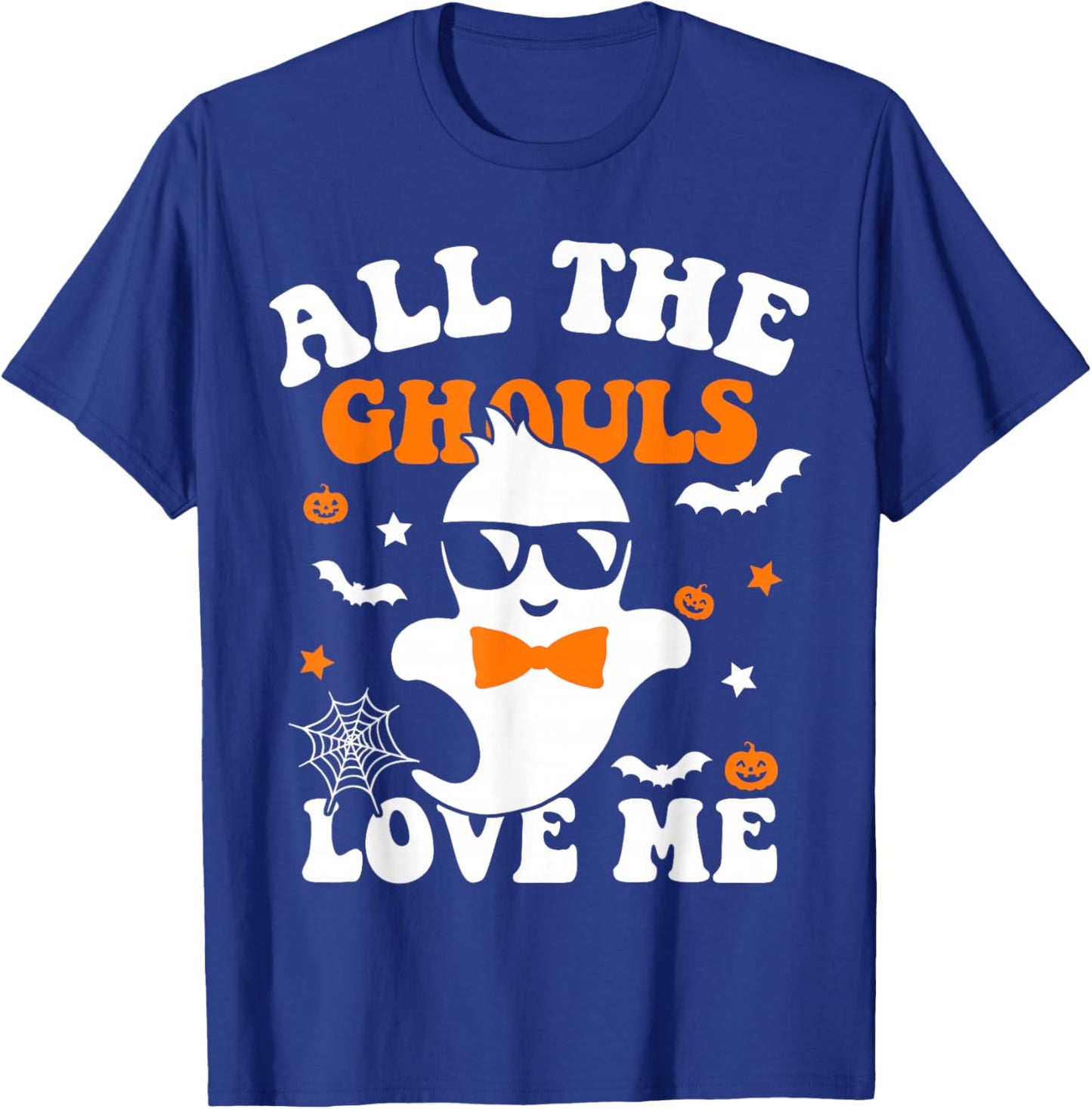 Halloween All The Ghouls Love Me Ghost Kids Boys Halloween T-Shirt - T-Shirt | Royal