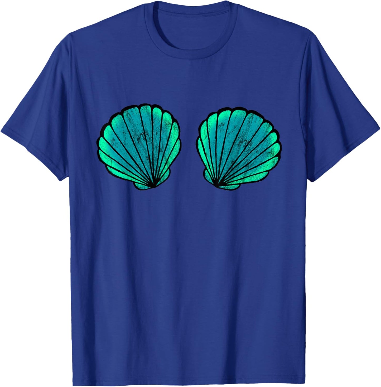 Shell Mermaid Brassiere Bikini Bra Shell T-Shirt - T-Shirt | Royal