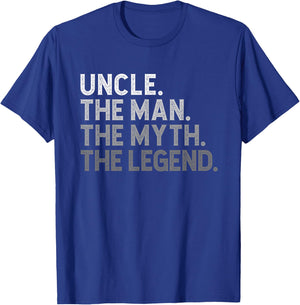 Uncle The Man The Myth The Legend Funny Cool T-Shirt - T-Shirt | Royal