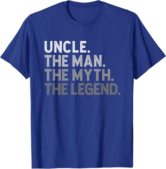 Uncle The Man The Myth The Legend Funny Cool T-Shirt - T-Shirt | Royal