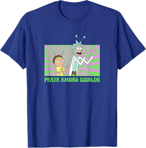 Rick and Morty Psychedelic Peace Among Worlds T-Shirt - T-Shirt | Royal