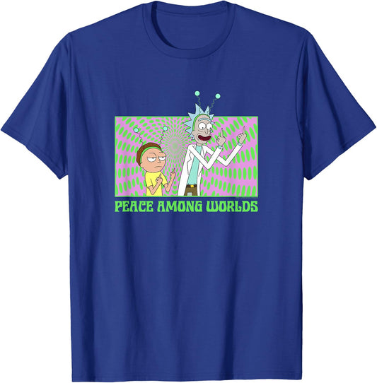 Rick and Morty Psychedelic Peace Among Worlds T-Shirt - T-Shirt | Royal