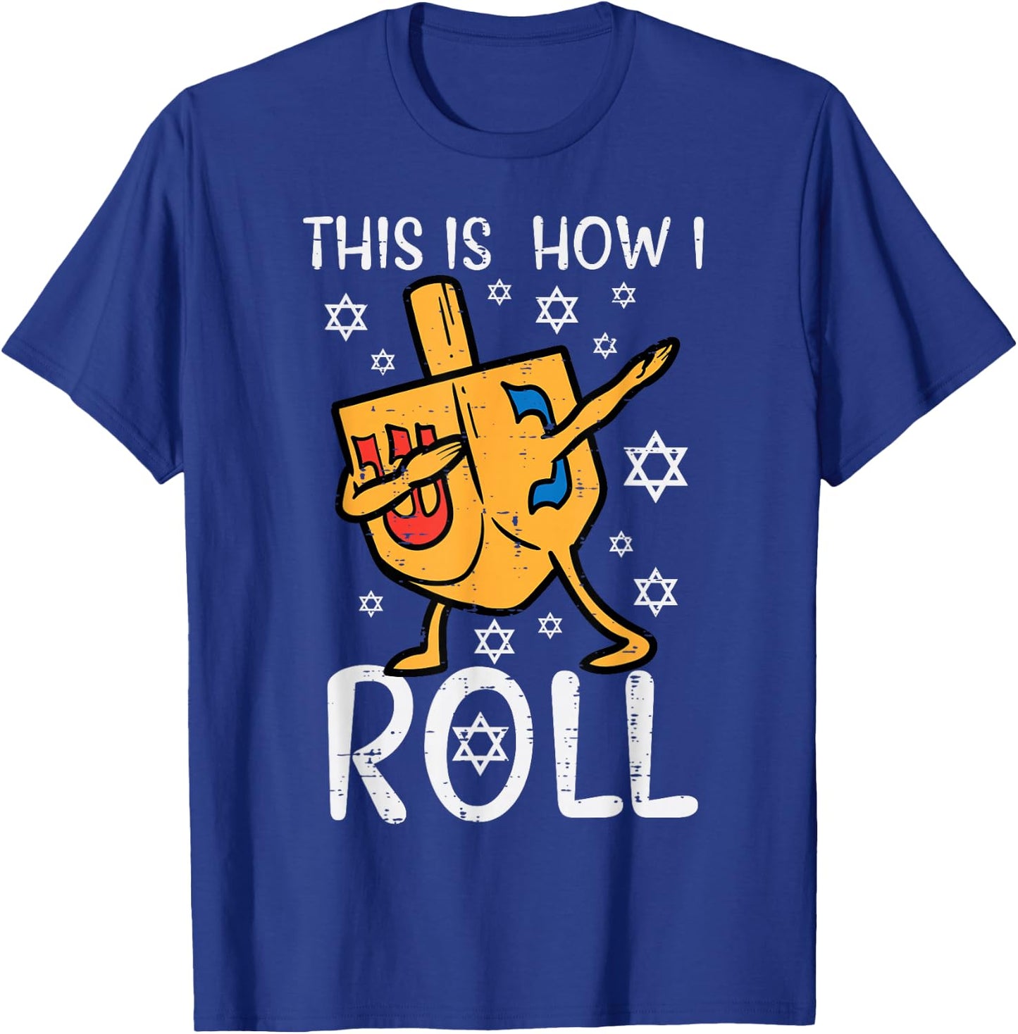 Dabbing Dreidel Ugly Hanukkah Funny Chanukah Men Women Kids T-Shirt - T-Shirt | Royal