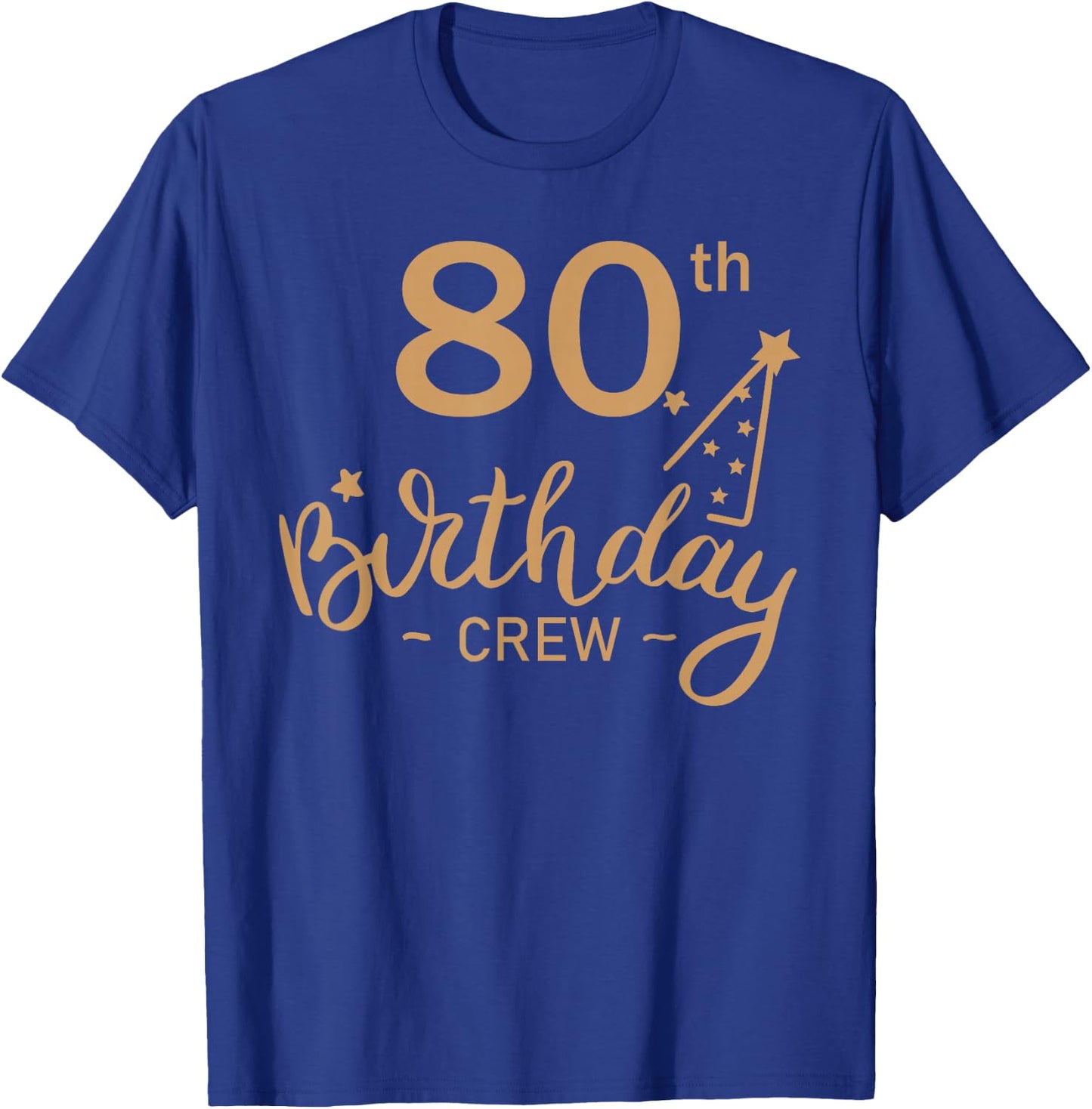 80th Birthday Crew 80 Party Crew Group Friends BDay Gifts T-Shirt - T-Shirt | Royal