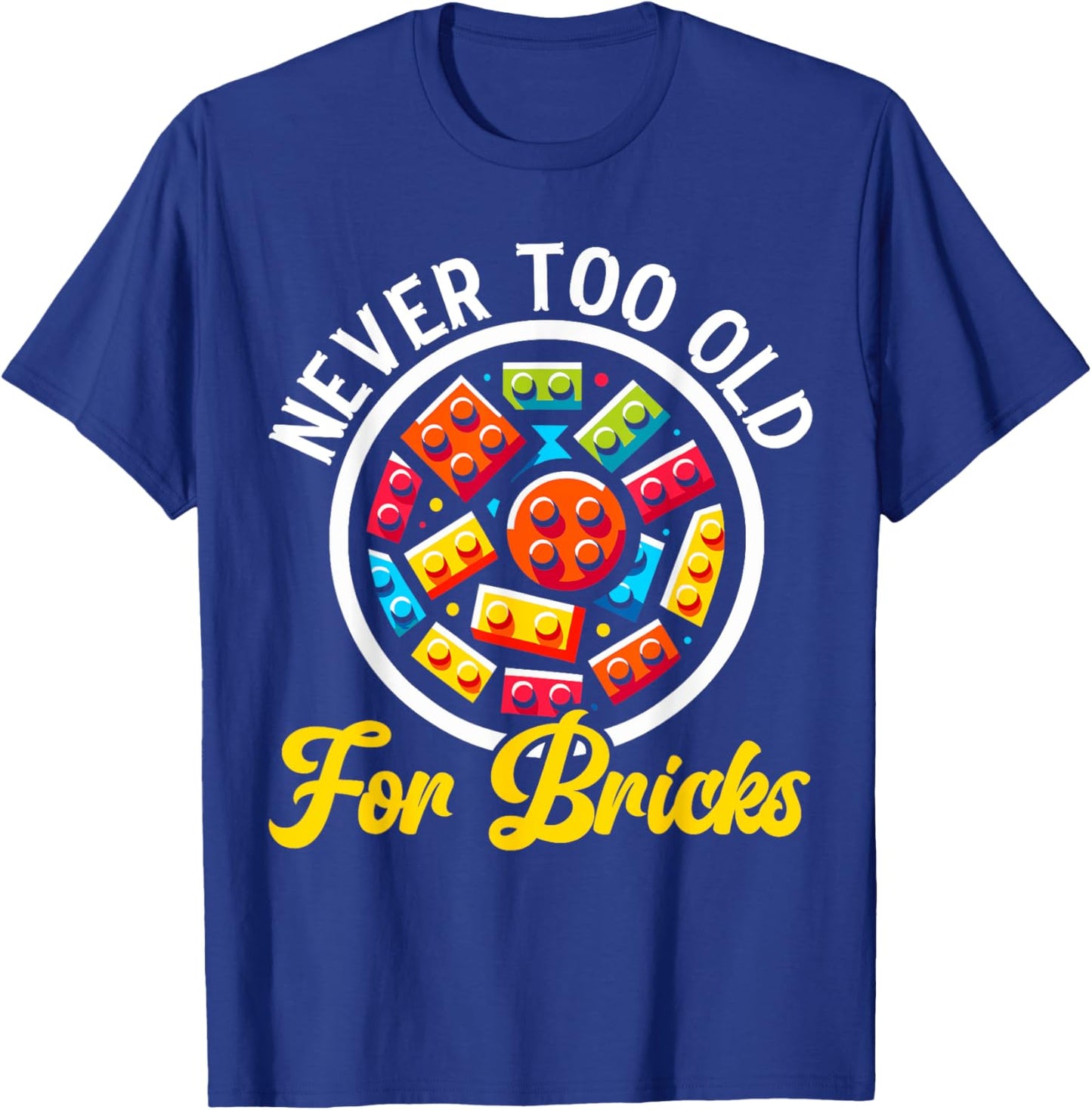 Master Builder Brick Block Building Play Toys T-Shirt - T-Shirt | Royal