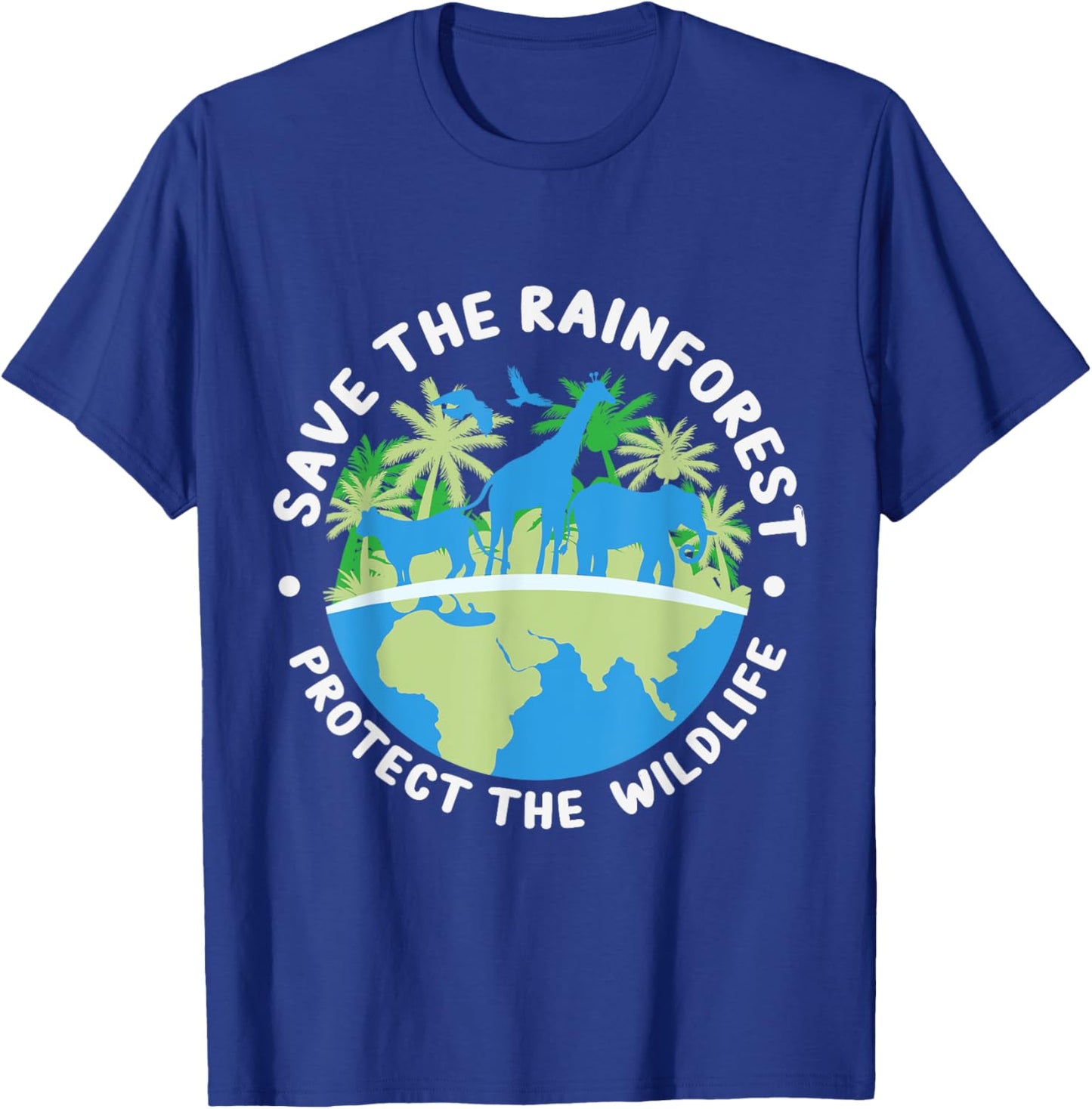 Save the Rainforest Protect the Wildlife T-Shirt - T-Shirt | Royal