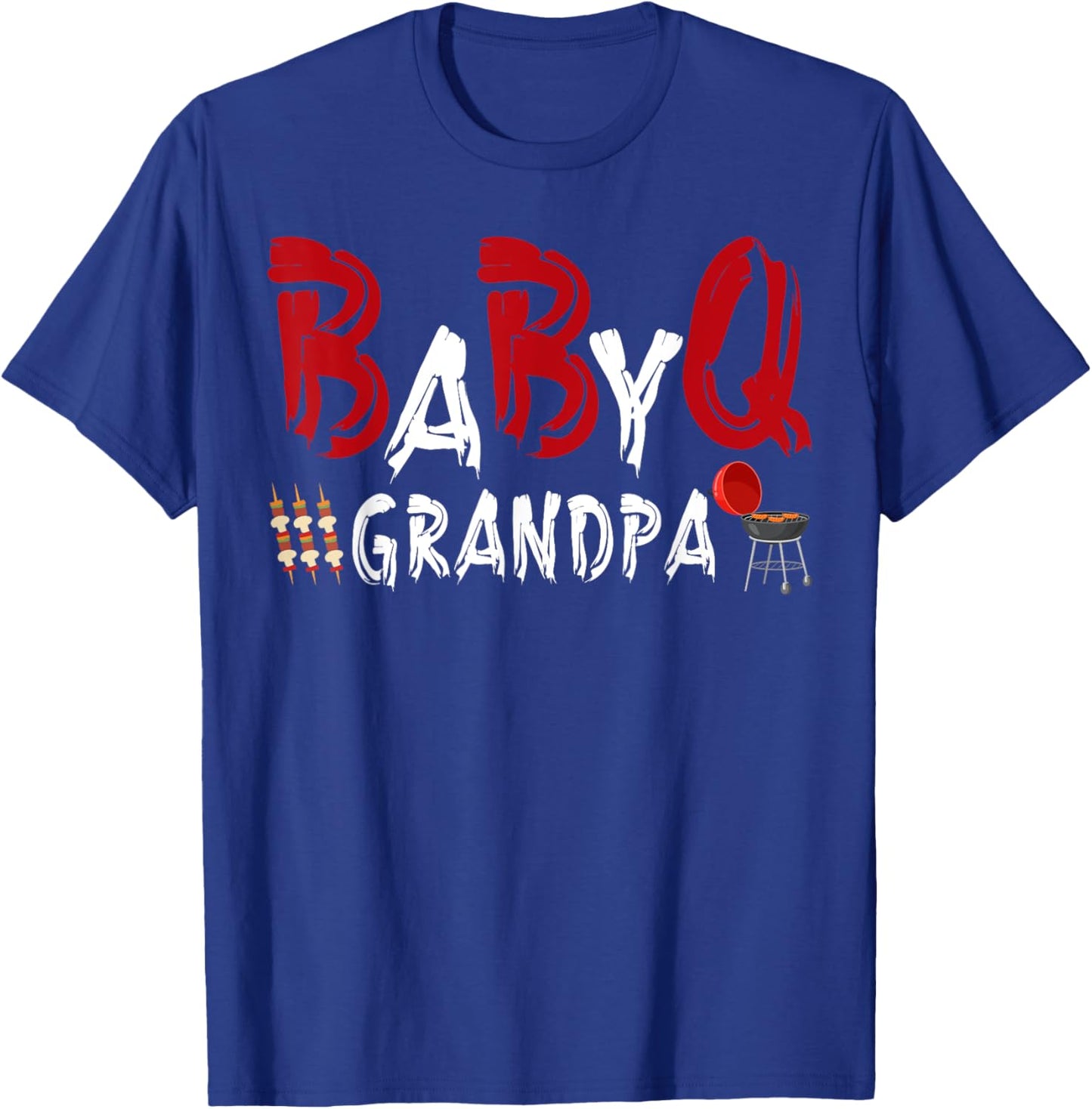 Grandpa Baby BBQ Shower Themed Family Matching Barbecue T-Shirt - T-Shirt | Royal