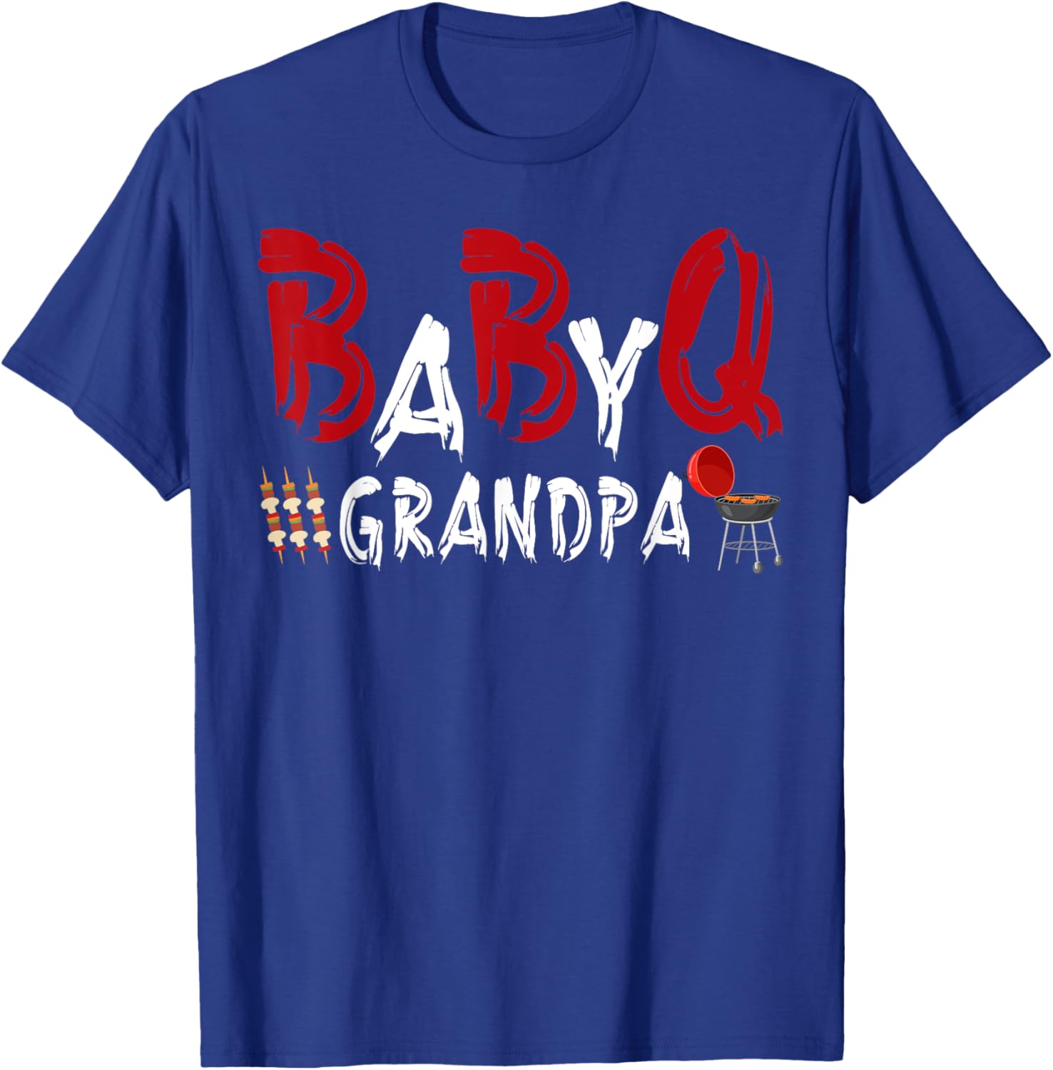 Grandpa Baby BBQ Shower Themed Family Matching Barbecue T-Shirt - T-Shirt | Royal