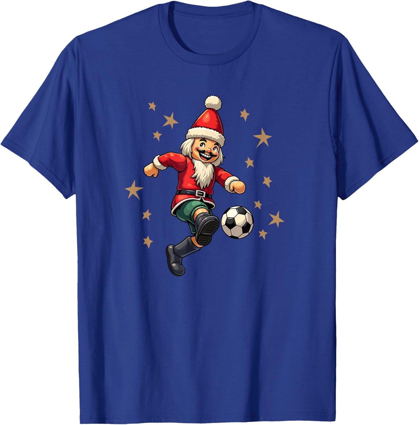 Nutcracker Playing Soccer Christmas Xmas Kids T-Shirt - T-Shirt | Royal