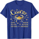 Cancer Zodiac Crab Cancer Season Gold Graphic T-Shirt - T-Shirt | Royal