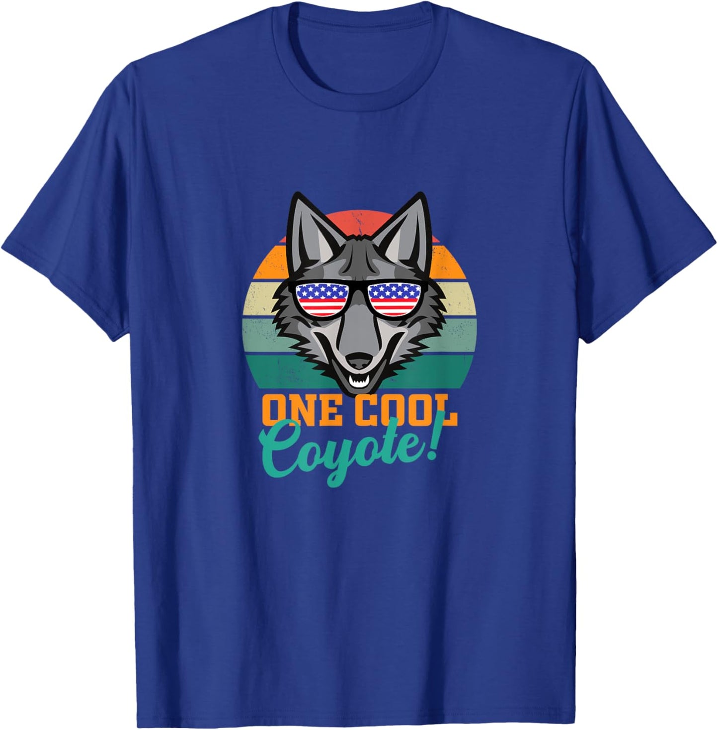 Coyote Gifts USA Flag T-Shirt - T-Shirt | Royal