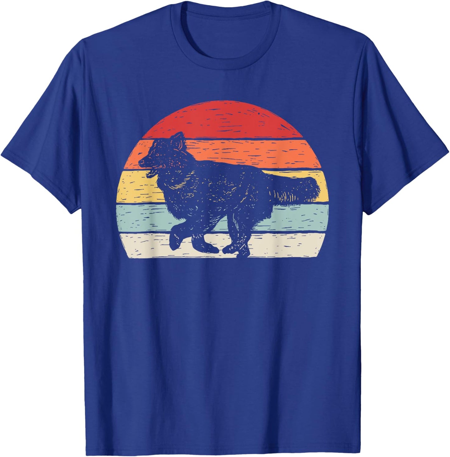 Vintage Retro English Shepherd Dog Men Women Girls Kids T-Shirt - T-Shirt | Royal