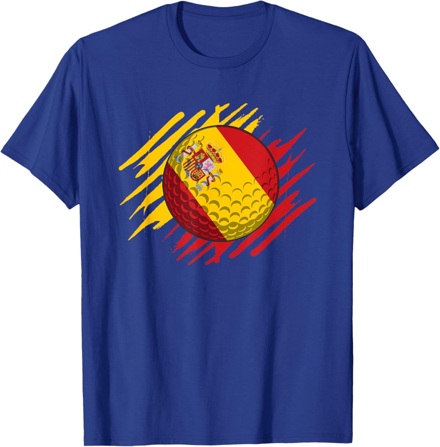 Golf Ball With The Flag Of Spain T-Shirt - T-Shirt | Royal