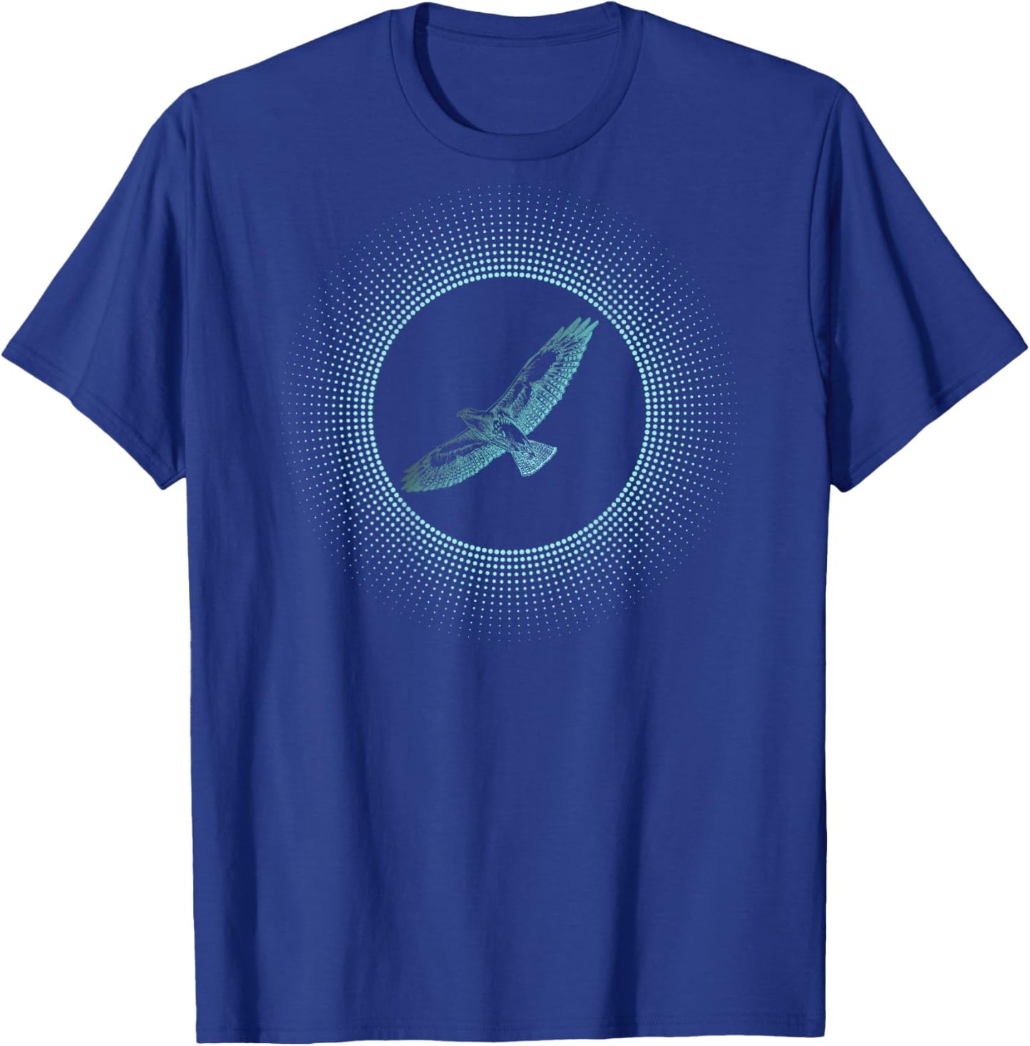Tony Anderson Designs Hawk Invert - -Adults, Kids - Black - Short Sleeve - Classic Fit - Polyester 100% - Bird Print Design T-Shirt - T-Shirt | Royal