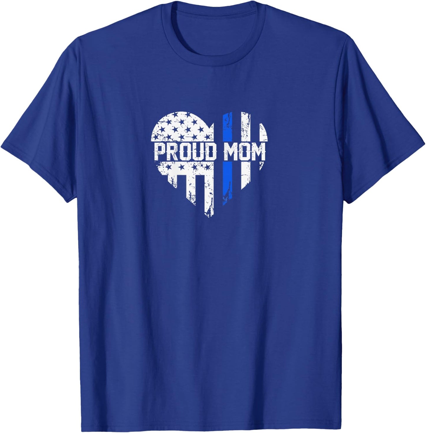 Thin Blue Line proud mom cop mom police officer mom T-Shirt - T-Shirt | Royal