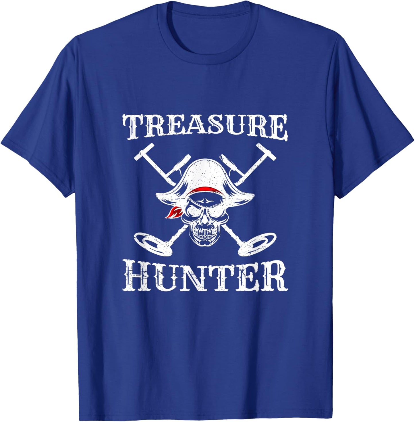 Hidden Treasure Hunter Pirate - Metal Detector Gold Coins T-Shirt - T-Shirt | Royal