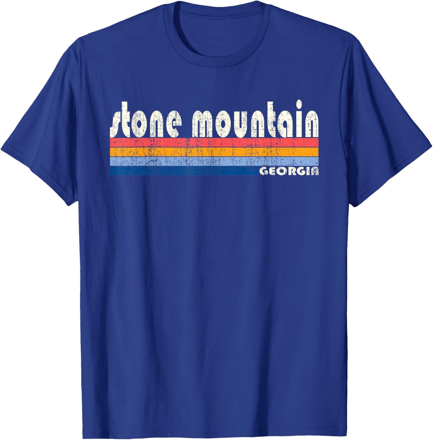Vintage 70s 80s Style Stone Mountain GA T-Shirt - T-Shirt | Royal