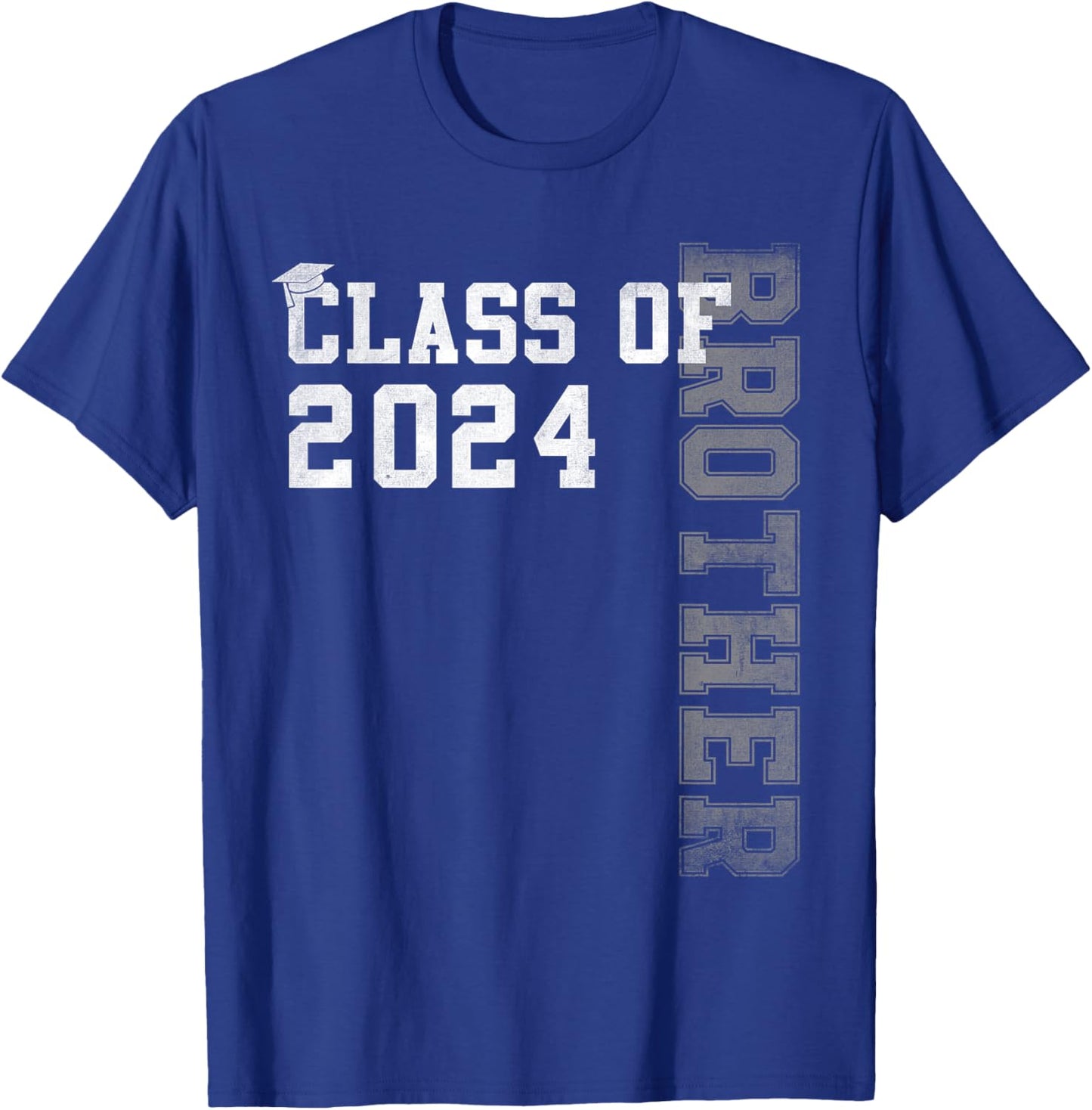 Brother Senior 24 Proud Brother Of A Class Of 2024 Graduate T-Shirt - T-Shirt | Royal