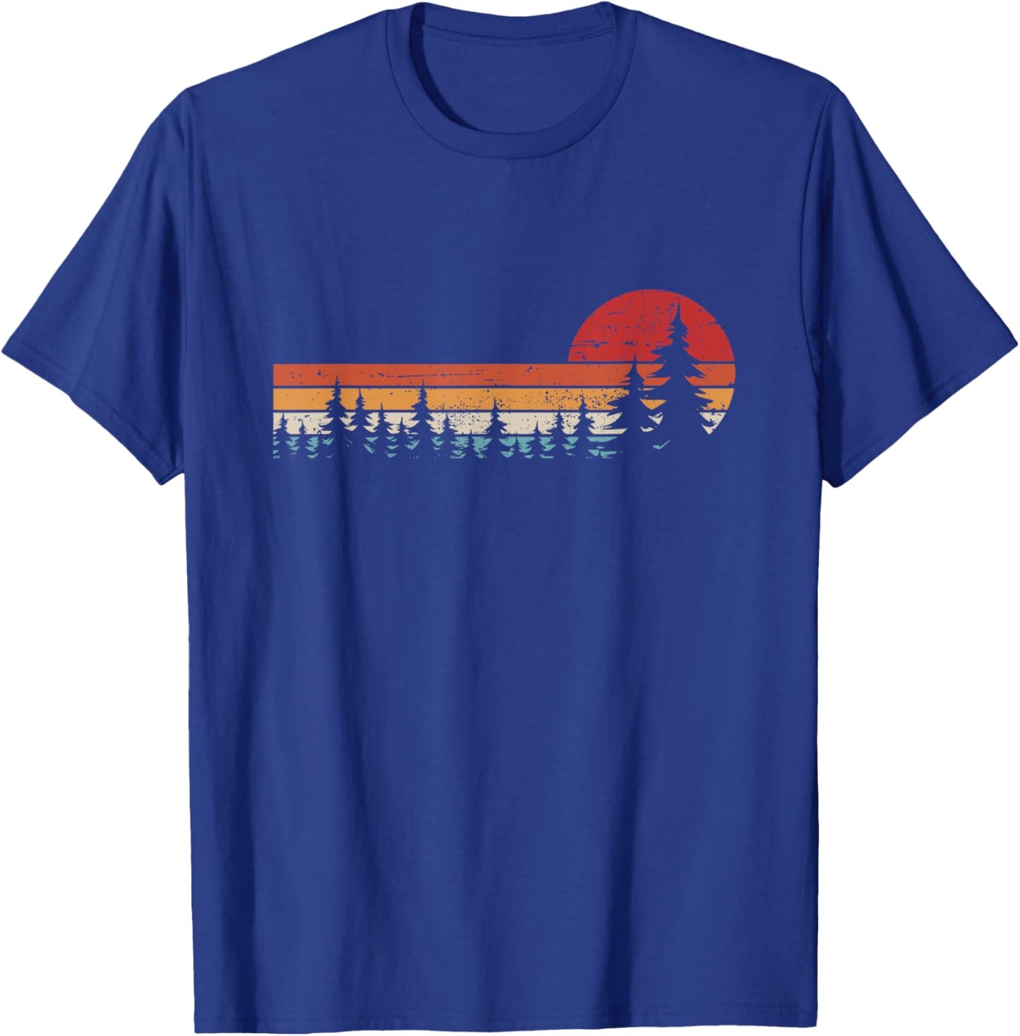 Natur Outdoor Bäume Retro Wald T-Shirt - T-Shirt | Royal