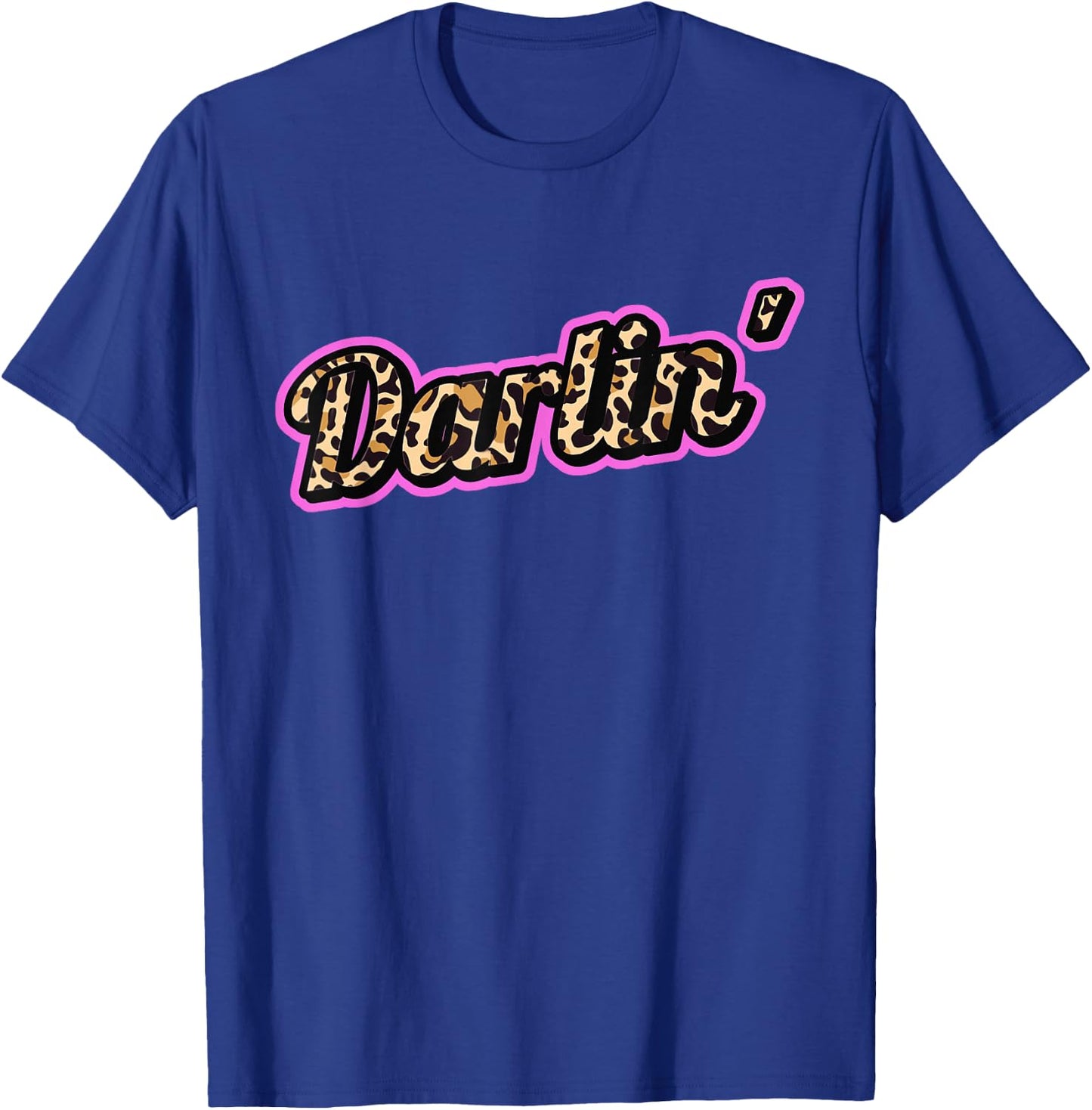 Darlin' Leopard Print Trendy Country Music T-Shirt - T-Shirt | Royal