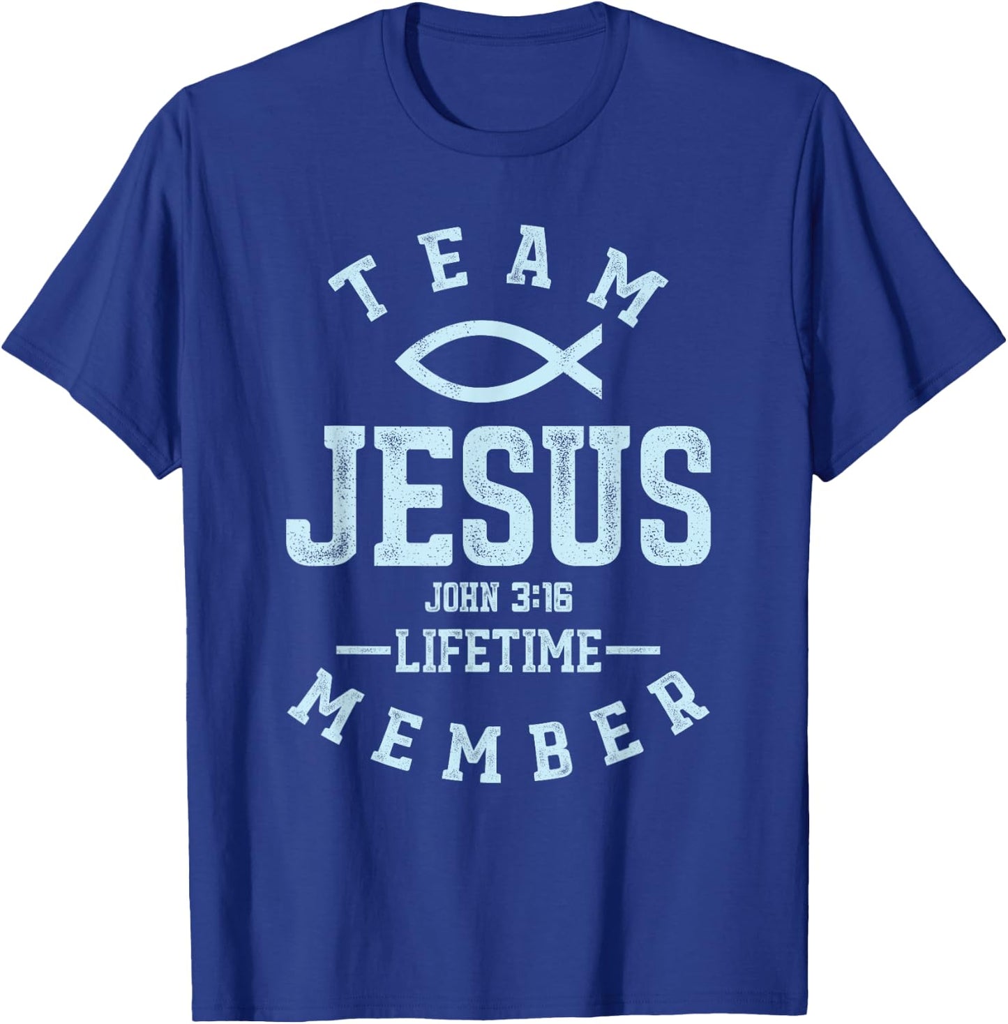 Christian Gift Shirt Team Jesus Religious God T-Shirt - T-Shirt | Royal