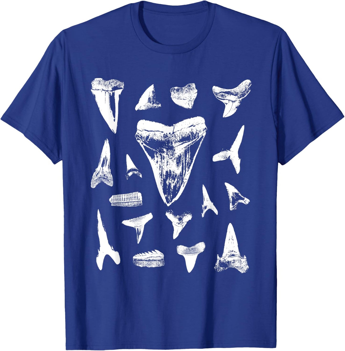 Shark Teeth Fossil Collector Tooth Hunter Geology Fossils T-Shirt - T-Shirt | Royal