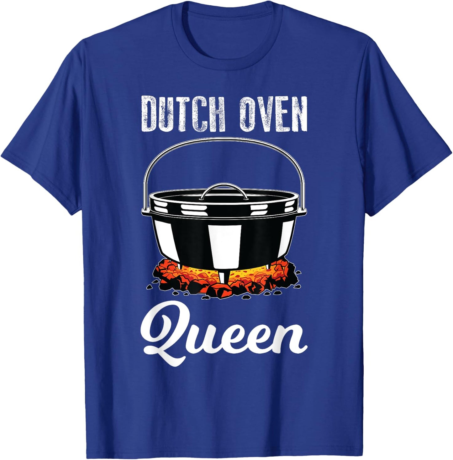 Outdoor Campfire Cooking Dutch Oven Queen T-Shirt - T-Shirt | Royal