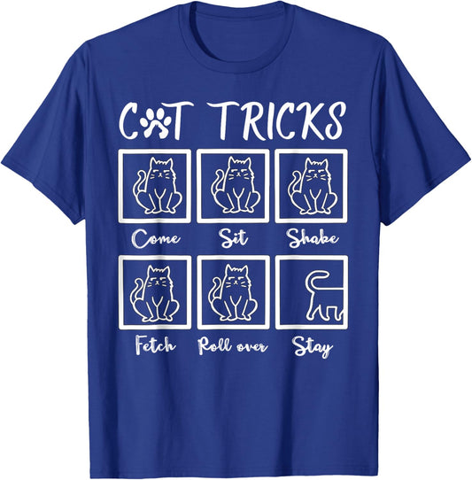 Funny Cat Tricks Gifts for Cat owner Kitten Dad Mom Kitty T-Shirt - T-Shirt | Royal