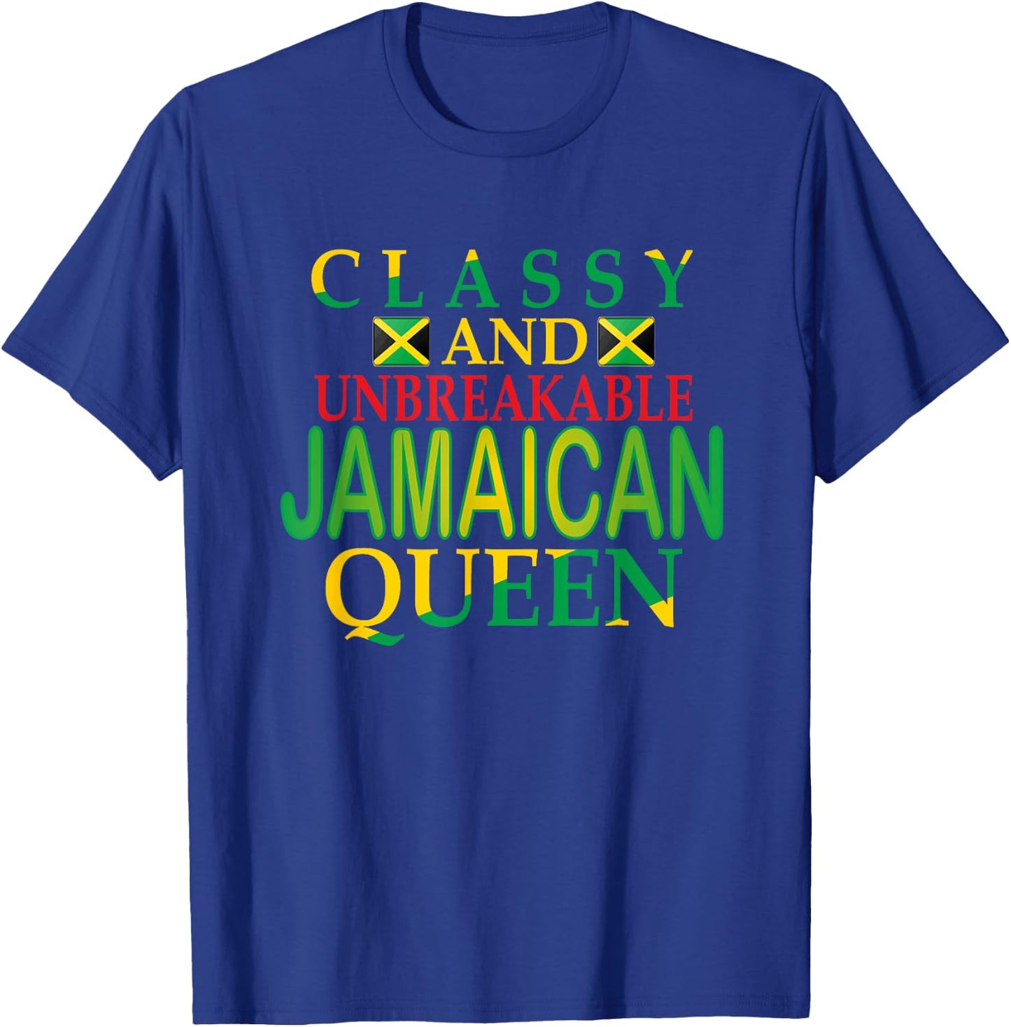 Unbreakable Jamaican Queen Jamaican-Jamaican Women Outfits T-Shirt - T-Shirt | Royal