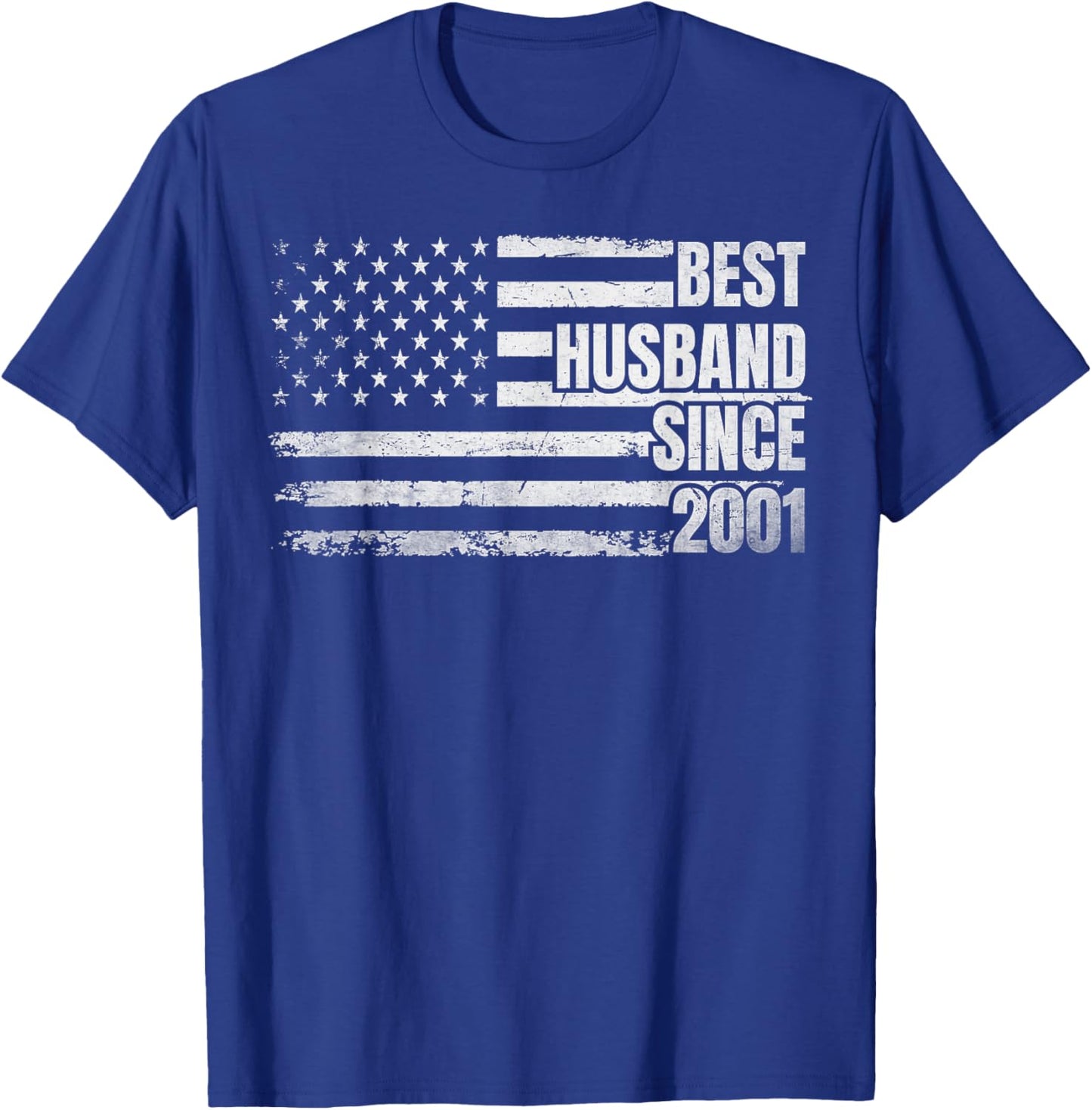 Best Husband Since 2001 23rd Vintage Wedding Anniversary T-Shirt - T-Shirt | Royal